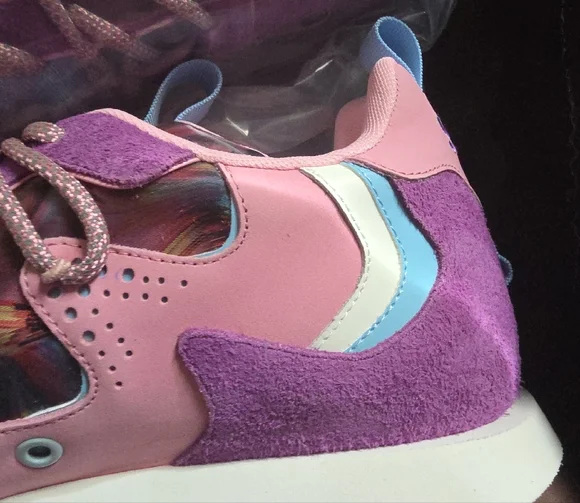 Vibrant Purple and Pink Men's Sneakers - Picture 5 of 7